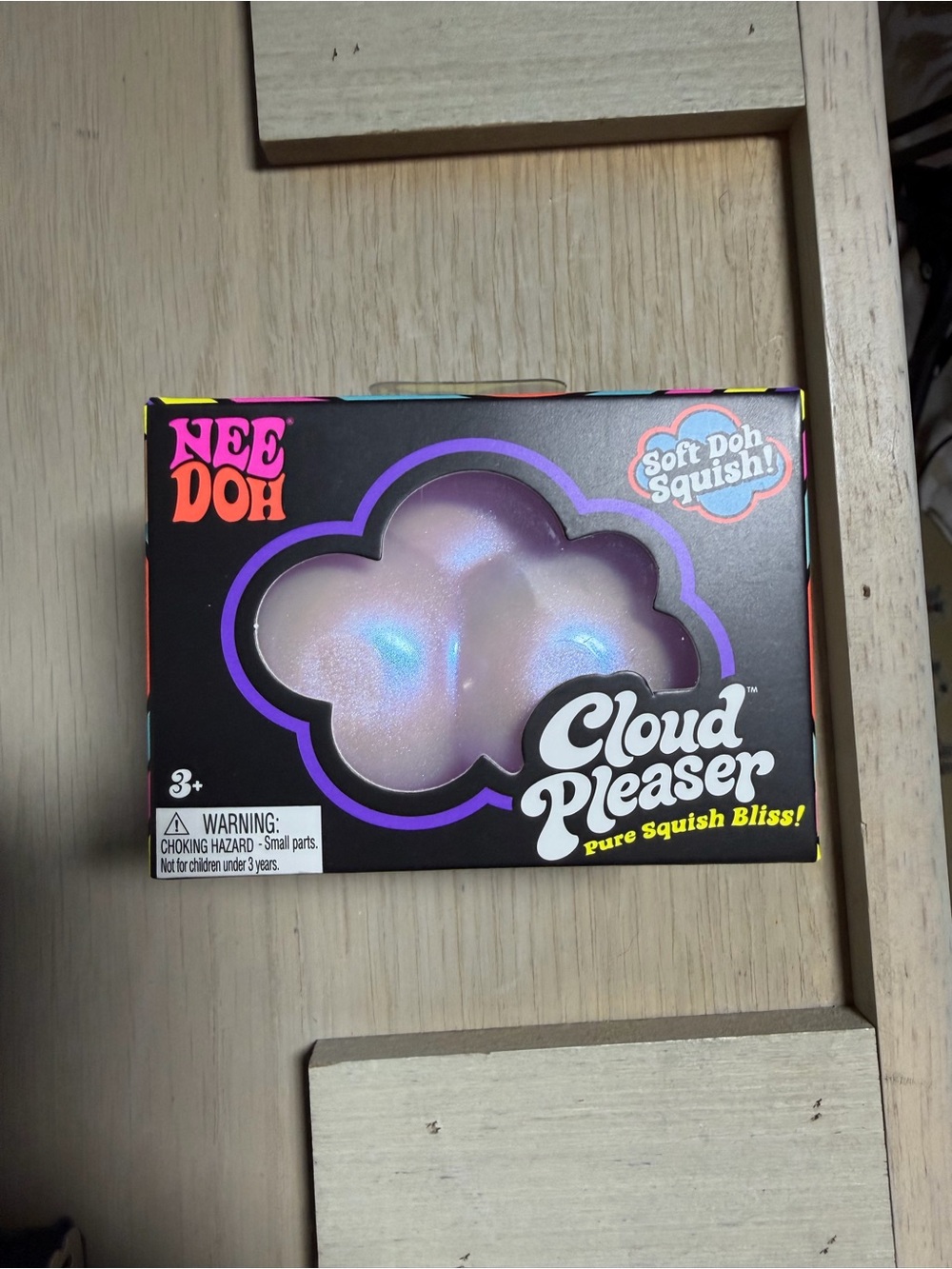NeeDoh RARE Cloud Pleaser Soft Doh Squishy Toy - Iridescent Pink Brand New